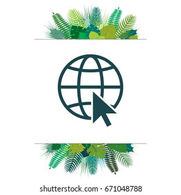 Globe (go to web) icon. Vector design