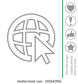Globe (go to web), web line icon. Vector design