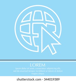 Globe (go to web), web line icon. Vector design