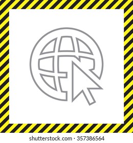Globe (go to web), web line icon. Vector design