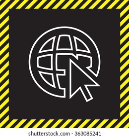 Globe (go to web), web line icon. Vector design