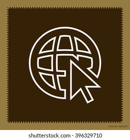 Globe (go to web), web line icon. Vector design