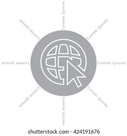 Globe (go to web), web line icon. Vector design