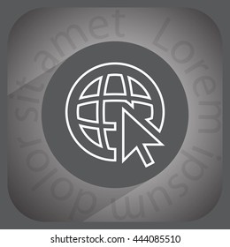 Globe (go to web), web line icon. Vector design