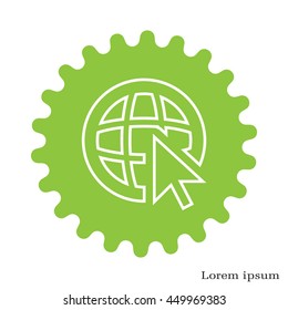 Globe (go to web)  line icon. 