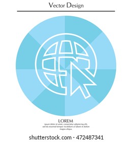 Globe (go to web)  line icon. 