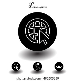 Globe (go to web)  line icon. 