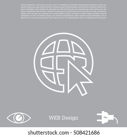 Globe (go to web)  line icon. 