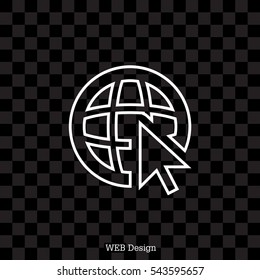 Globe (go to web)  line icon. 