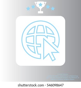 Globe (go to web)  line icon. 
