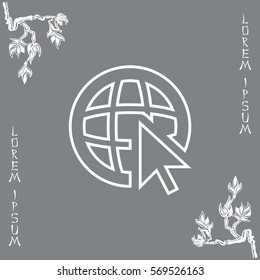 Globe (go to web)  line icon. 