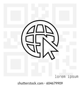 Globe (go to web)  line icon. 