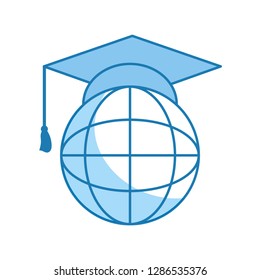 globe and graduation cap