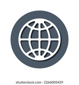 Globales Grafiksymbol. Webzeichen einzeln auf weißem Hintergrund. Internetsymbol. Vektorgrafik