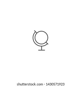 Globe grey line icon 1 