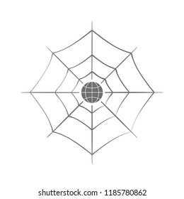 Globe grid connected to different nodes,