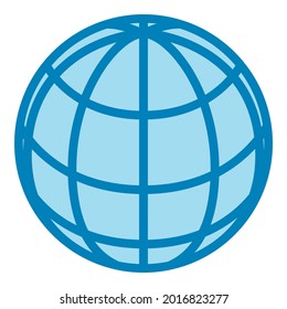 Globe Grid Icon Isometric Vector. Earth Globe World Sphere. Internet Browser Icon