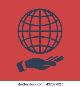 Globe In Hand Icon