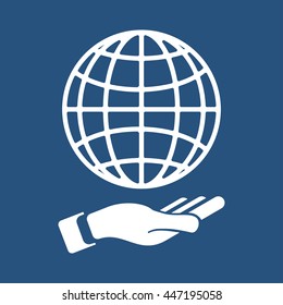 Globe In Hand Icon
