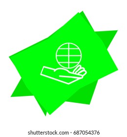 globe in hand icon