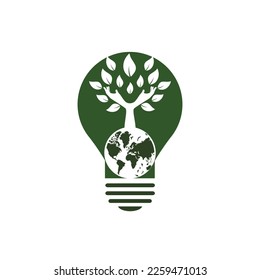 Globe and hand tree vector  design. Nature and earth care concept.