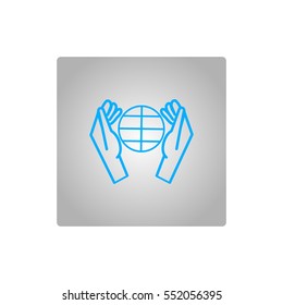 globe in hands icon