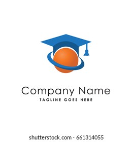 globe head education logo template