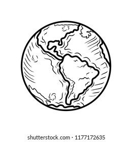 Sketch Planet Earth Stock Vector (Royalty Free) 781688365 | Shutterstock