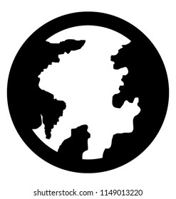 
Globe is here to denote icon for earth 

