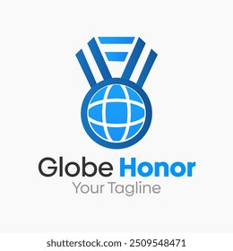 Modelo de design de logotipo de honra Globe. Bom para negócios, agência, comunidade e organização