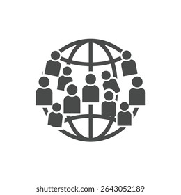 Globe with Human Figures Symbolizing Diversity and Inclusion in HR Policies Worldwide