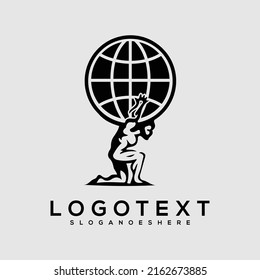 Globe with human logo design templatesafe earth vector image