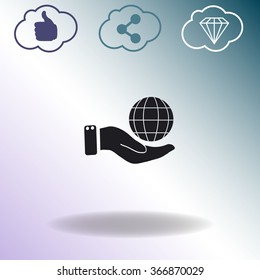 Globe icon.