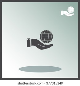 Globe icon.