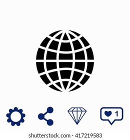 Globe icon.