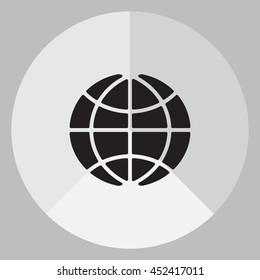 The globe icon. 