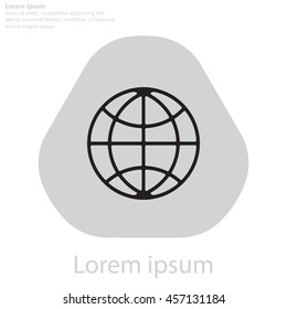 The globe icon. 