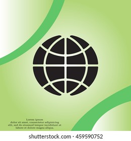 The globe icon. 