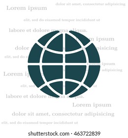 The globe icon. 