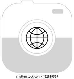 The globe icon. 