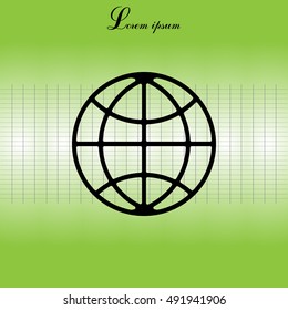 The globe icon. 