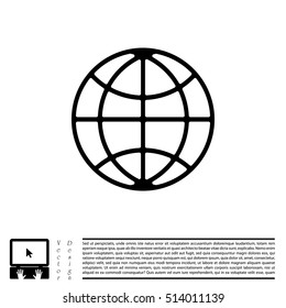 The globe icon. 
