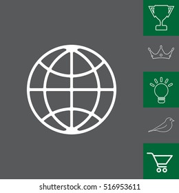 The globe icon. 