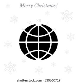 The globe icon. 