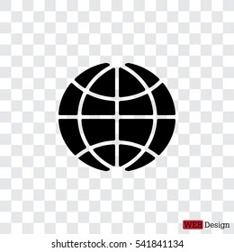 The globe icon. 
