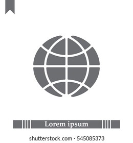 The globe icon. 
