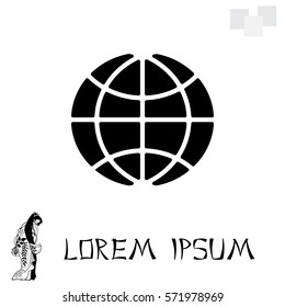 The globe icon. 