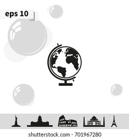 The globe icon.