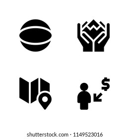 globe icon. 4 globe vectors with transfer, environment, sphere and map icons for web and mobile app