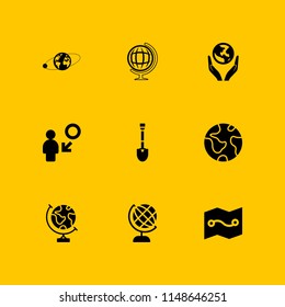 globe icon. 9 globe vectors with earth globe, map, travel and world in your hands icons for web and mobile app